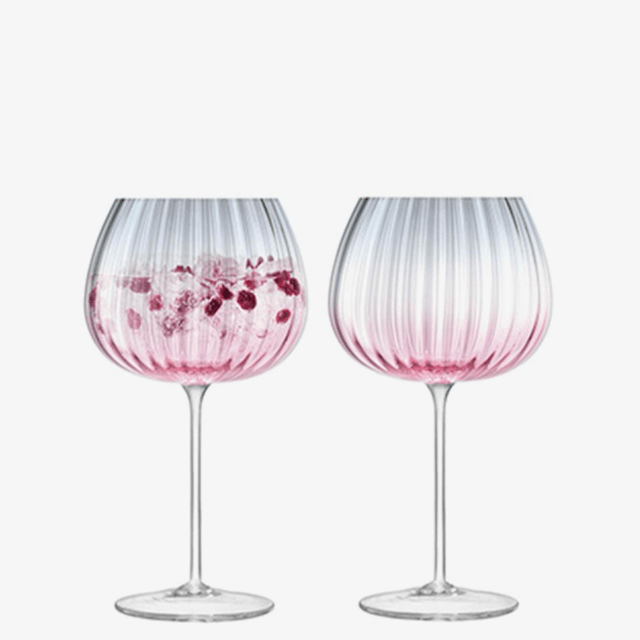 Dusk Balloon Goblet 650ml Pink/Grey x 2