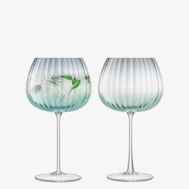 Dusk Balloon Goblet 650ml Green/Grey x 2