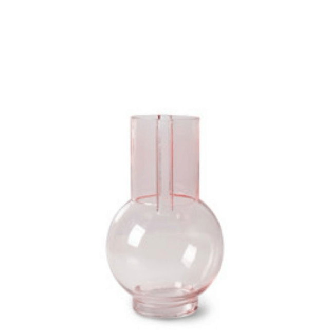 Glass vase SUNDAE PINK 10*23