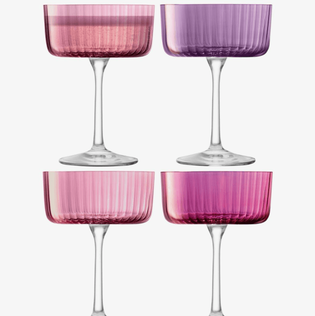 Gems Champagne/Cocktail Glass 230ml Assorted Garnet x 4