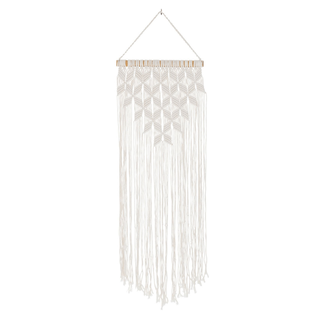 Décoration murale Macrame Long - coton - blanc