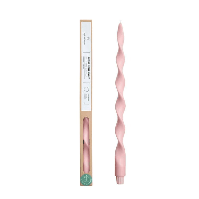 bougie spirale rose