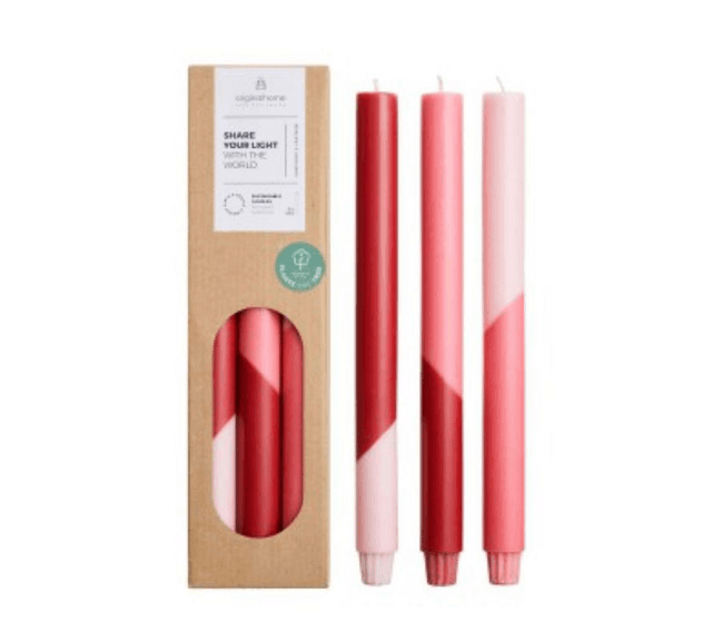 Bougies diagonal love x3