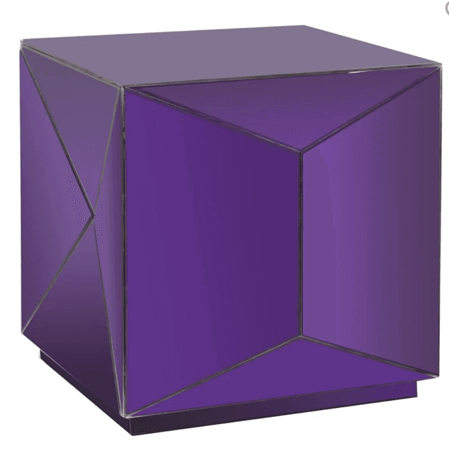 TABLE APPOINT SHIFRA MIROIR VIOLET